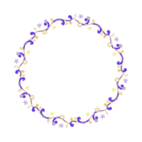 Round floral frame for your design.Floral frame wreaths for wedding invitations png