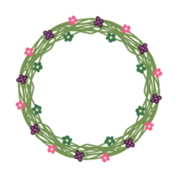 Round floral frame for your design.Floral frame wreaths for wedding invitations png