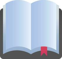 Open Book Icon In Blue And Black Color. vector