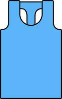 Undershirt Or Tank Top Icon In Blue Color. vector