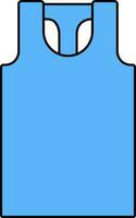 Undershirt Or Tank Top Icon In Blue Color. vector