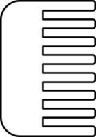 Vector Illustration of Comb Icon in Thin Line Art.