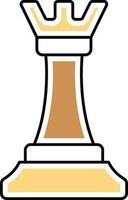 Chess Rook Icon In Flat Style. vector