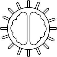 Brain icon for stroming in illustration. vector