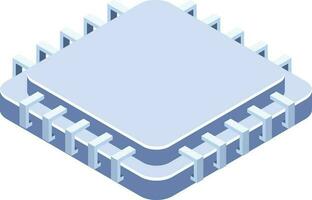 Isolated processor chip isometric icon. vector