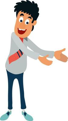 Cartoon character of a man.