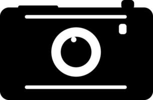 Black and White illustration of a camera. vector