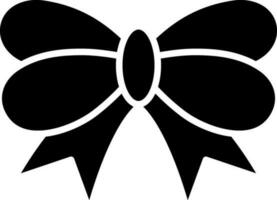 Isolated bow icon in glyph style. vector