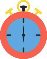 Blue and pink chronometer in flat style. vector
