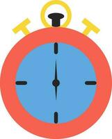 Blue and pink chronometer in flat style. vector