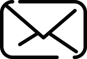 Envelope icon in line art. vector