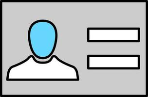 Identification Card sign or symbol. vector