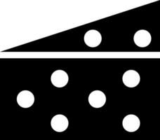 Slice of cake icon in Black and White color. vector