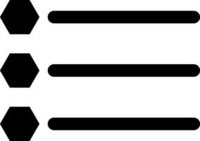 Black and white bullet list. vector