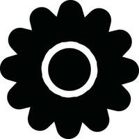 Flat style Flower glyph icon or symbol. vector