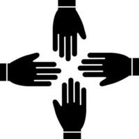 Together icon in Black and White color. vector
