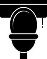 WC toilet or bathroom icon in flat style. vector