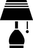 Flat style table lamp icon. vector