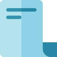 Scroll Paper or Document icon in blue color. vector