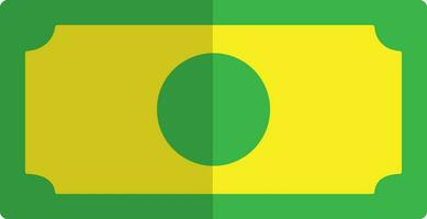 Money cash in green and yellow color. vector