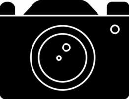 ilustración de digital cámara en negro y blanco color. vector