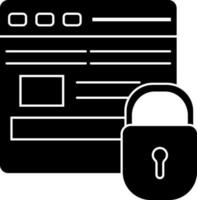 Illustration of website encryption or security icon. vector