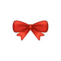 Shiny bow in red color. vector