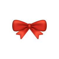 Shiny bow in red color. vector