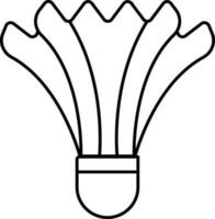 Shuttlecock Icon In Line Art. vector