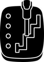 Glyph Style Automatic Gearbox Icon Or Symbol. vector