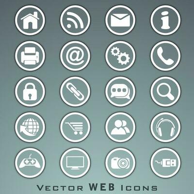 Web mail icons set. Can be used for websites, web applications. email applications or server Icons