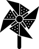 Pinwheel Icon In black and white Color. vector