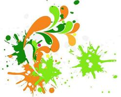 Abstract floral and splash design. vector