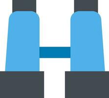 Binocular in blue and grey color. vector