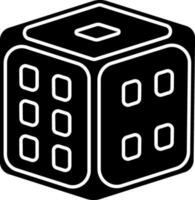 Dice Icon In black and white Color. vector