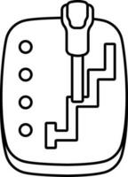 Automatic Gearbox Icon In Outline Style. vector