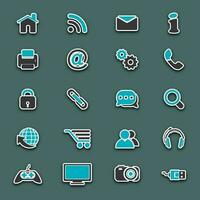 Web mail icons set. Can be used for websites, web applications. email applications or server Icons vector