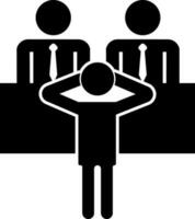 Business people or team work icon in flat style. vector