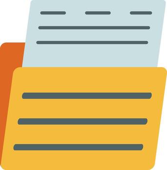 archivo carpeta con papel. vector