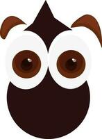 Illustration of scary owl. vector