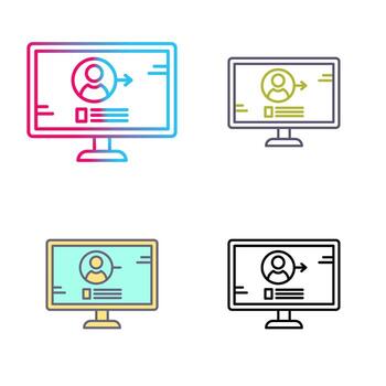 iniciar sesión en icono de vector