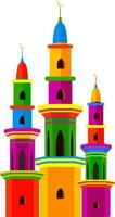 Illustration of a mosque tower. vector