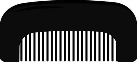 Isolated Black Comb Icon In Flat Style. vector