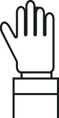 Flat illustration of a hand.