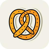 diseño de icono de vector de pretzel