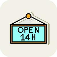 Opening hours Vector Icon Design