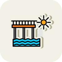 diseño de icono de vector de muelle