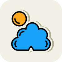 Dark cloud cover Vector Icon Design