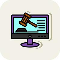 Online court Vector Icon Design