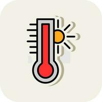 caliente temperatura vector icono diseño